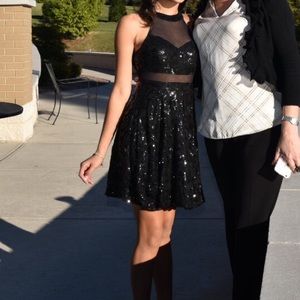 Black sequins dress